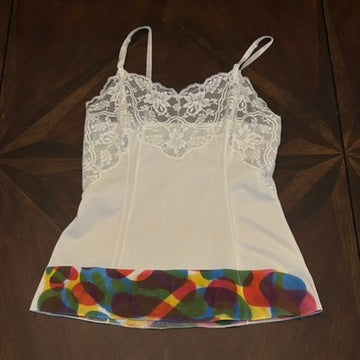 Vintage Cami with Hand-painted Original Stencil (Circa 1970s)