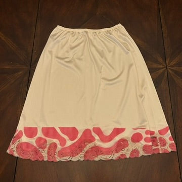 Vintage Half-Slip Skirt with Hand-painted Original Stencil (Circa 1970s)