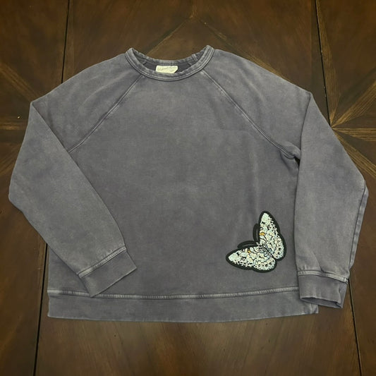 Universal Thread Faded Sweatshirt with Butterfly Patch