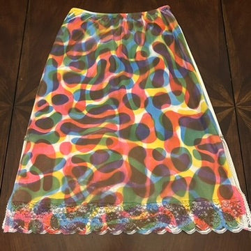 Vintage Half-Slip Skirt with Hand-painted Original Stencil (Circa 1970s)