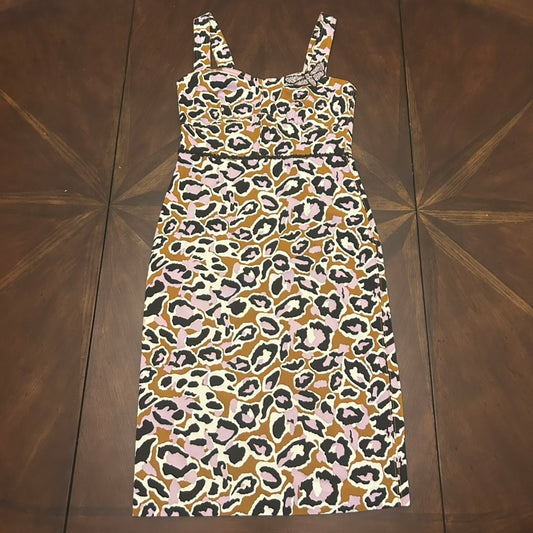 J.Crew Animal Print Dress with Butterfly Patch