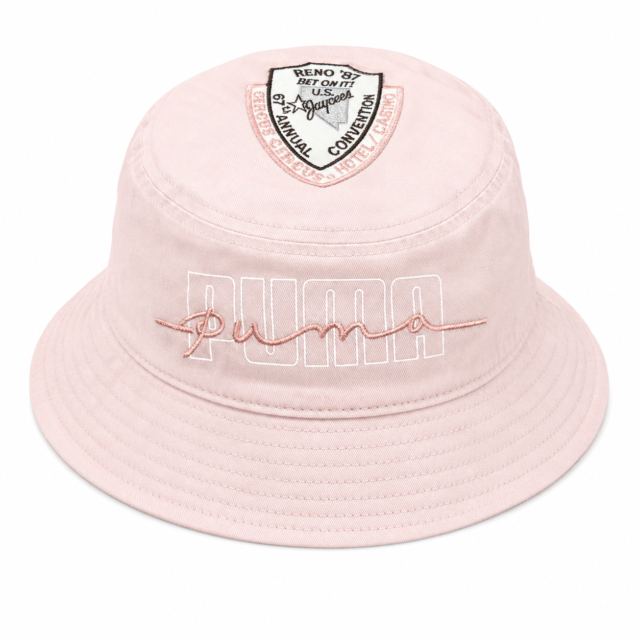 PUMA Pink Bucket Hat with Vintage Patch