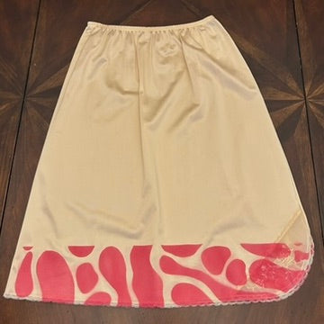 Vintage Half-Slip Skirt with Hand-painted Original Stencil (Circa 1970s)