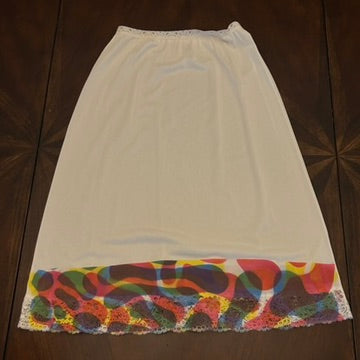 Vintage Half-Slip Skirt with Hand-painted Original Stencil (Circa 1970s)