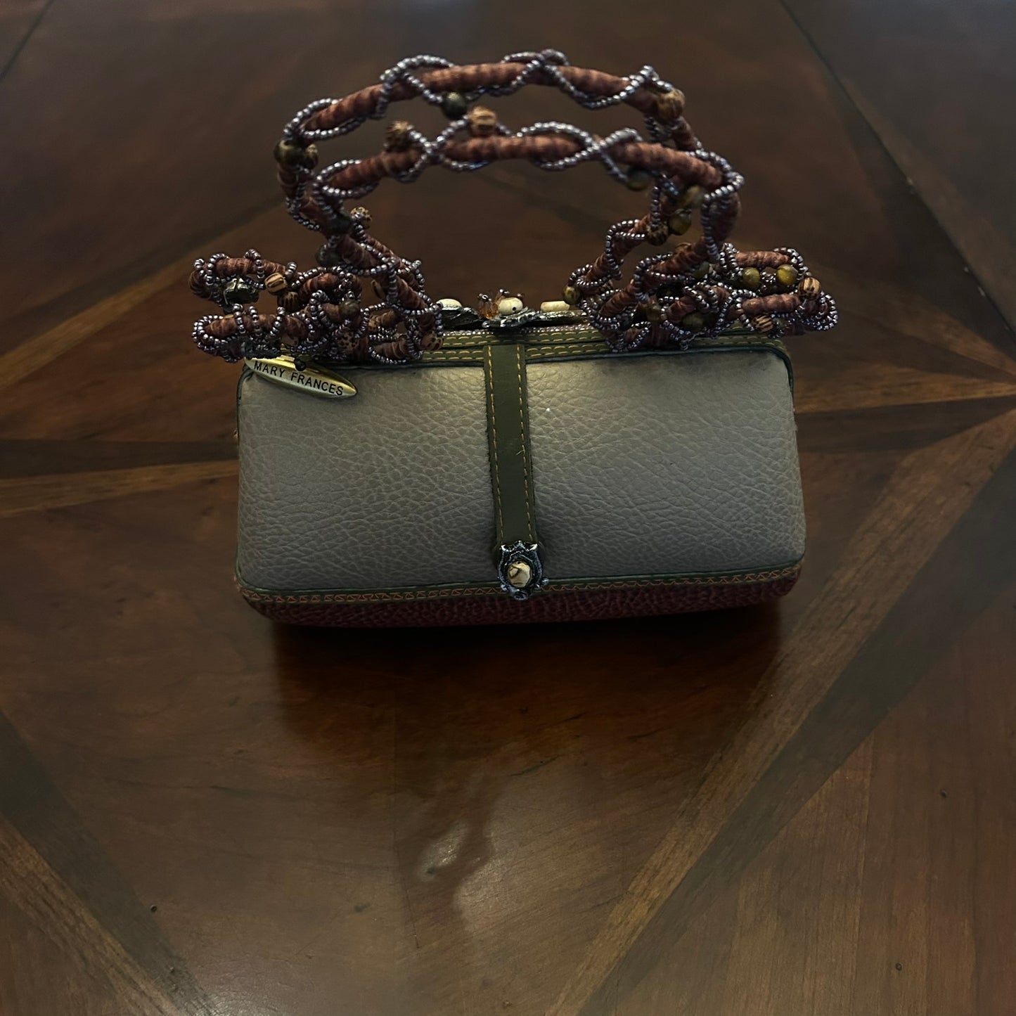 Mary Frances Vintage Beaded Floral Minaudiere
