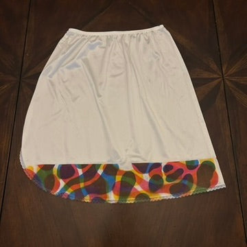 Vintage Half-Slip Skirt with Hand-painted Original Stencil (Circa 1970s)