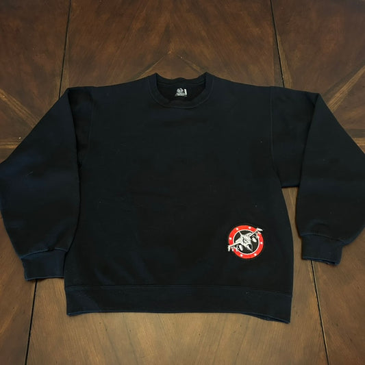 Black Crewneck Sweater with Ukraine Military Patch