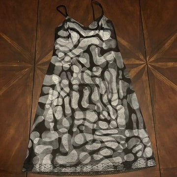 Vintage Slip Dress with Hand-painted Original Stencil (Circa 1970s)
