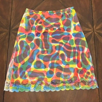 Vintage Half-Slip Skirt with Hand-painted Original Stencil (Circa 1970s)