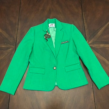 JH Collectibles Petite Kelly Green Single-Breasted Notch Blazer