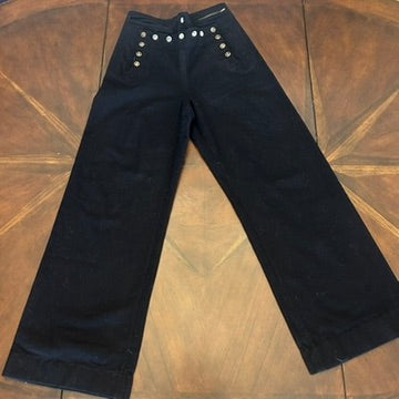 Authentic Navy Sailor Pants with Added Buttons and Embellishment