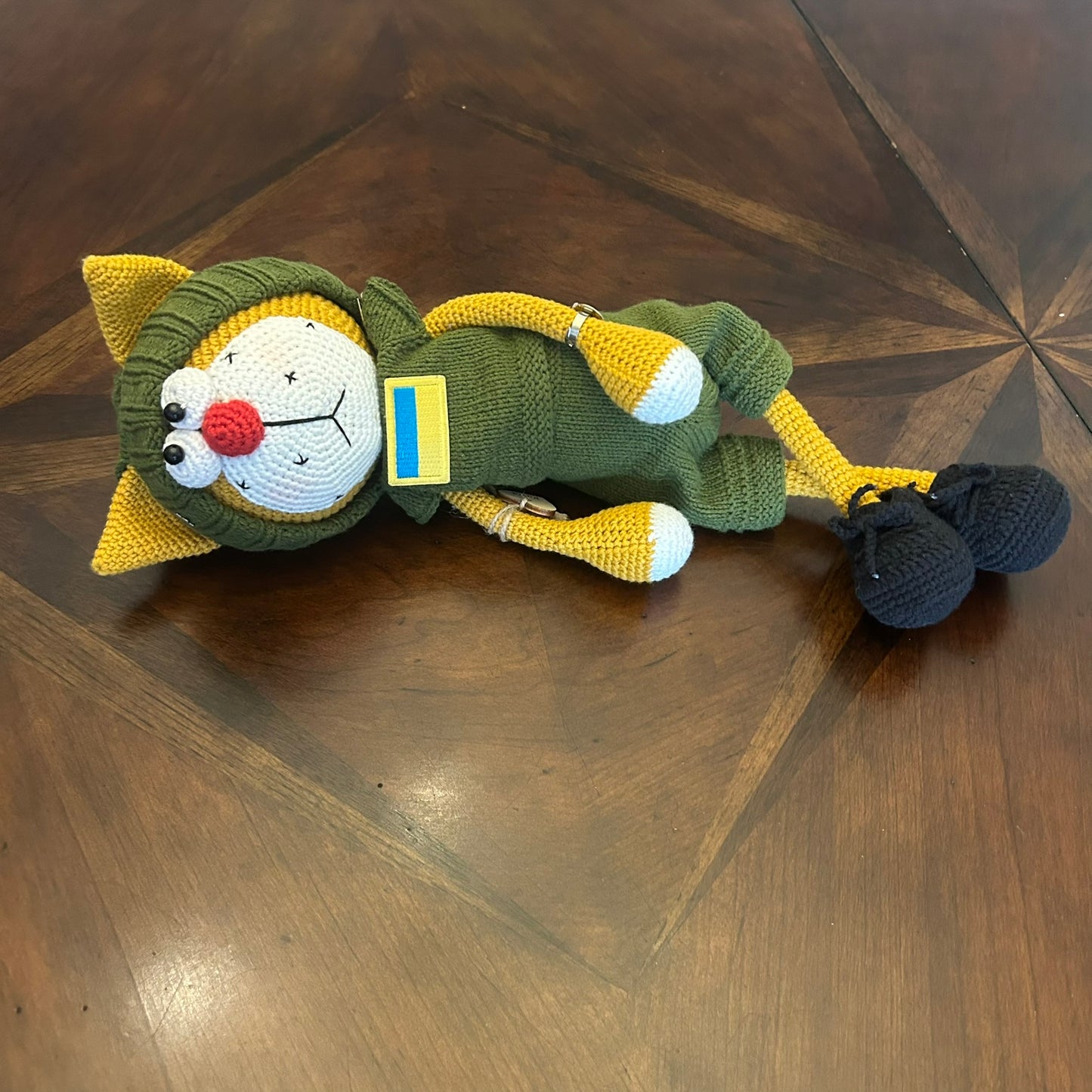 Handmade Knitted Cat by Ukrainian Female NGO