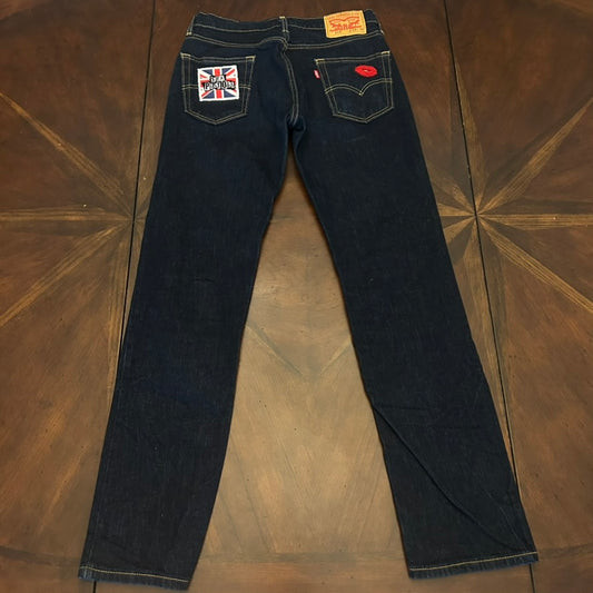 Levi's 514 Dark Denim with Patch and Lips
