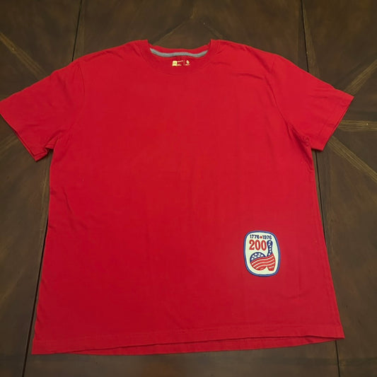 Red Tee Shirt with Bowling Patch