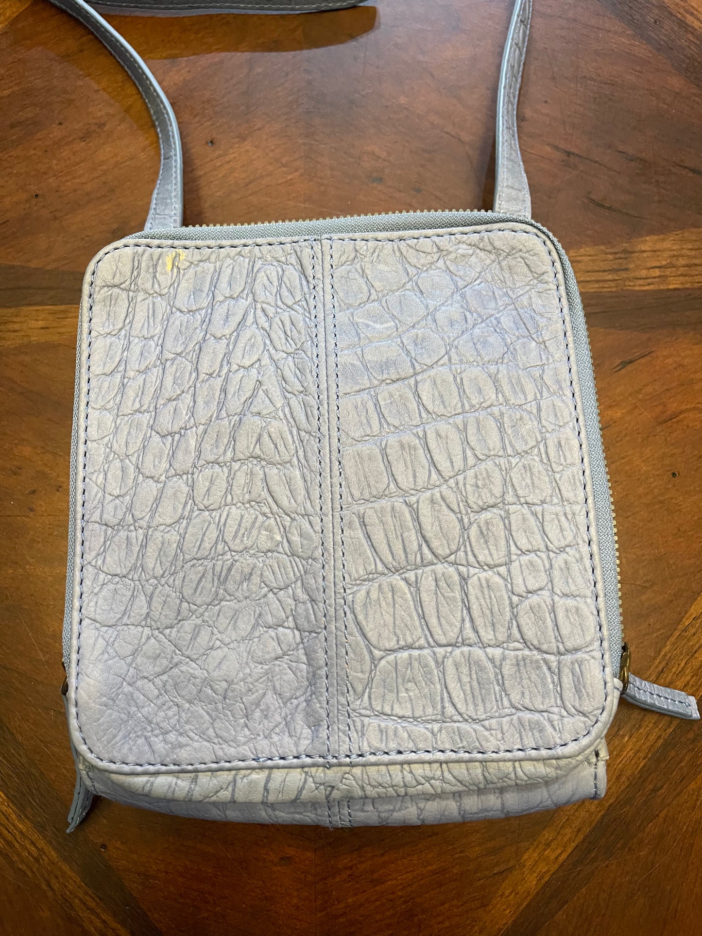 American Leather Co. Two-Tone Minibag with Handpainted Flap