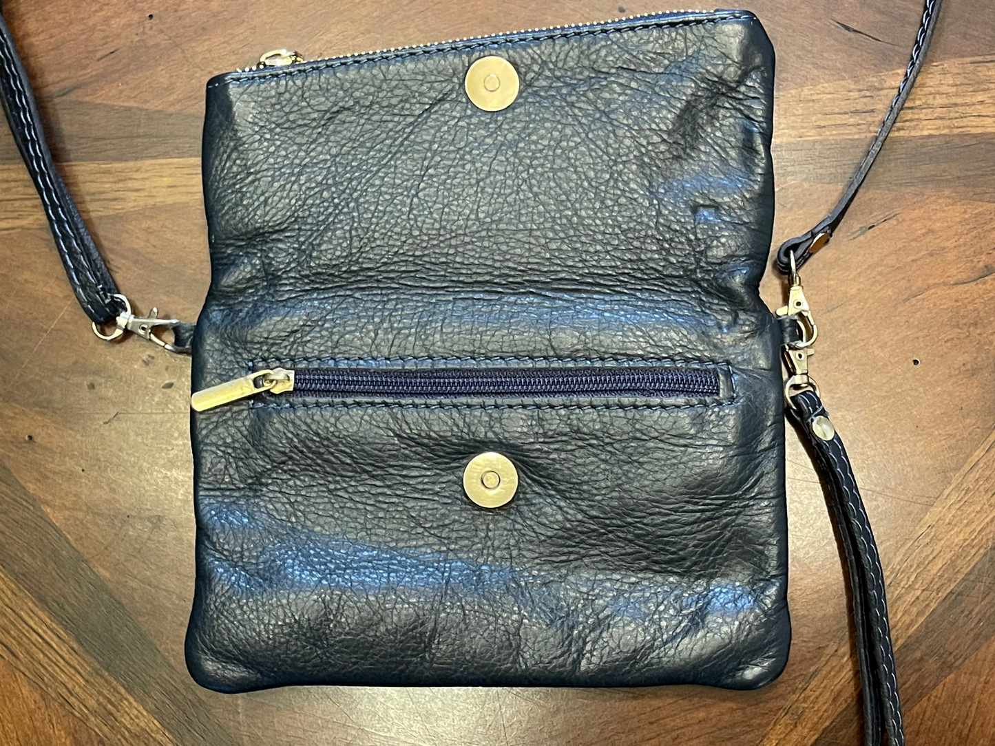 Vera Pelle Red Black Handpainted Two-Tone Minibag