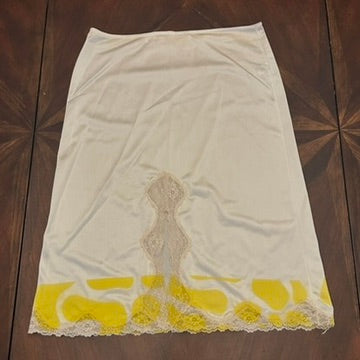 Vintage Half-Slip Skirt with Hand-painted Original Stencil (Circa 1970s)