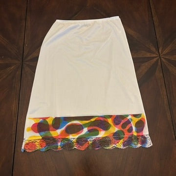 Vintage Half-Slip Skirt with Hand-painted Original Stencil (Circa 1970s)