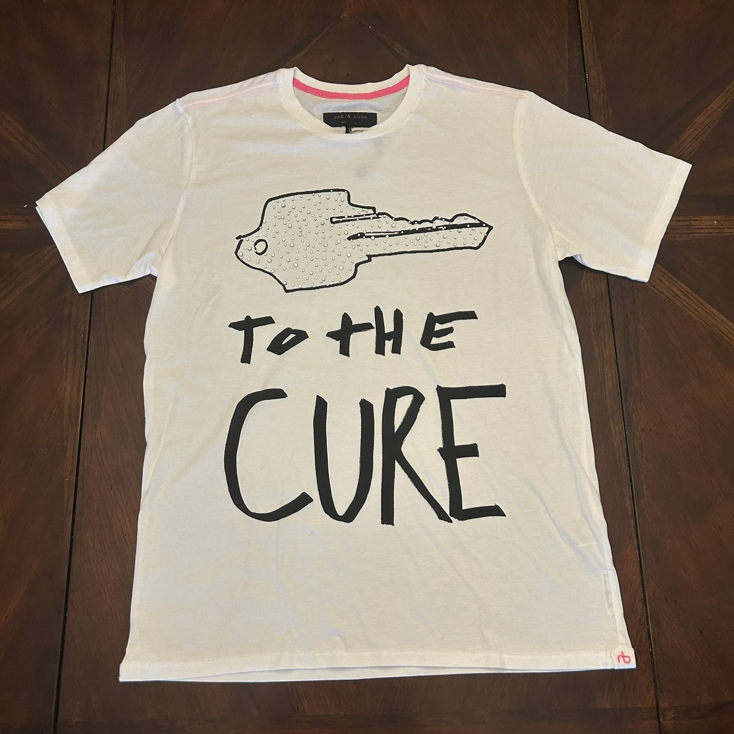 Rag & Bone Key to the Cure Upcycled Shirt with Rhinestone Studes
