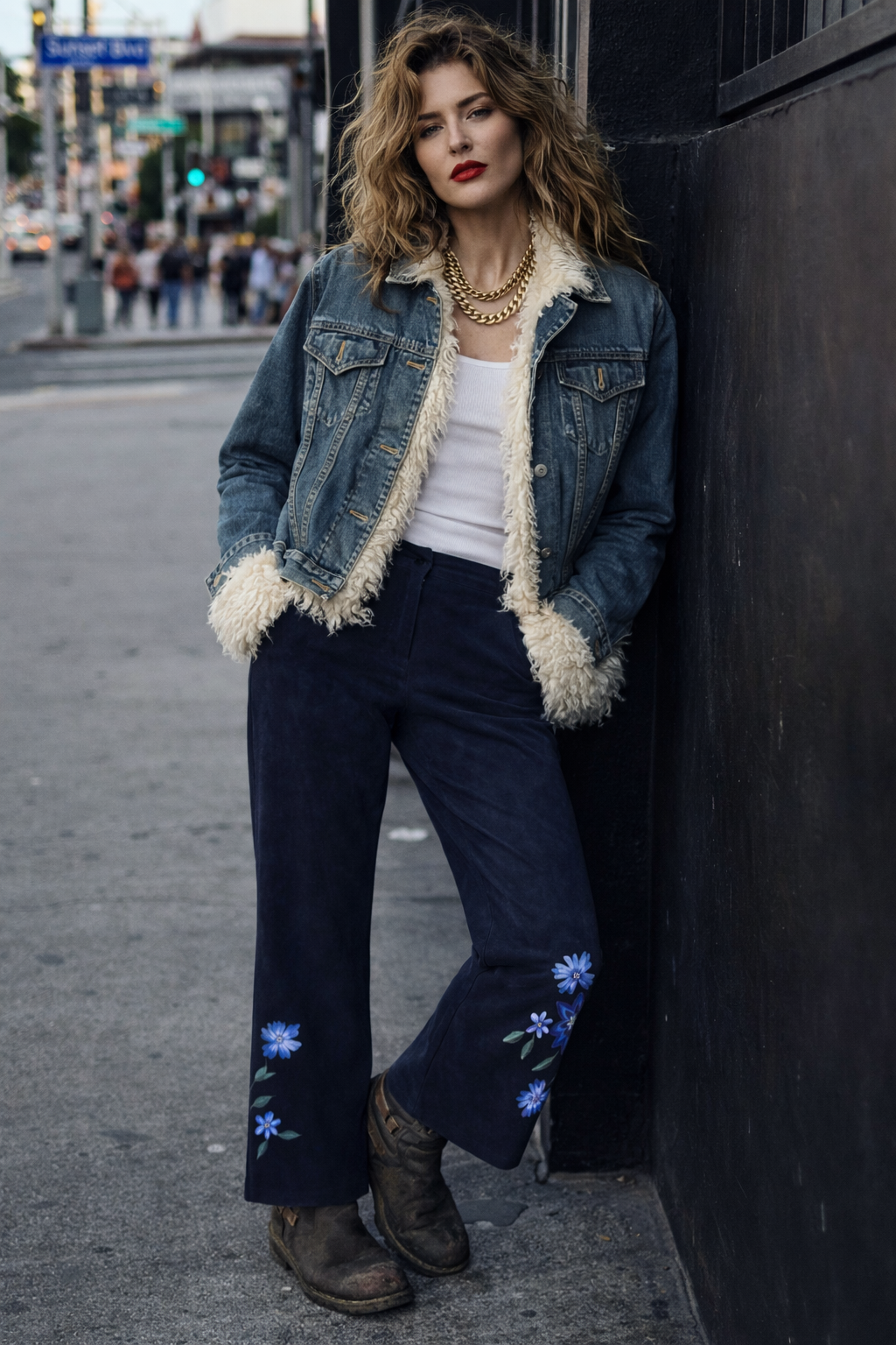Carlisle Suede Flat Front Pant