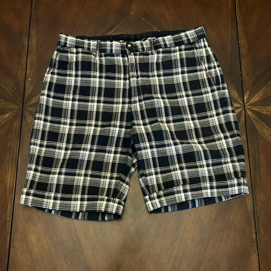 Polo by Ralph Lauren Blk/Wht Plaid Short with Deco Buttons
