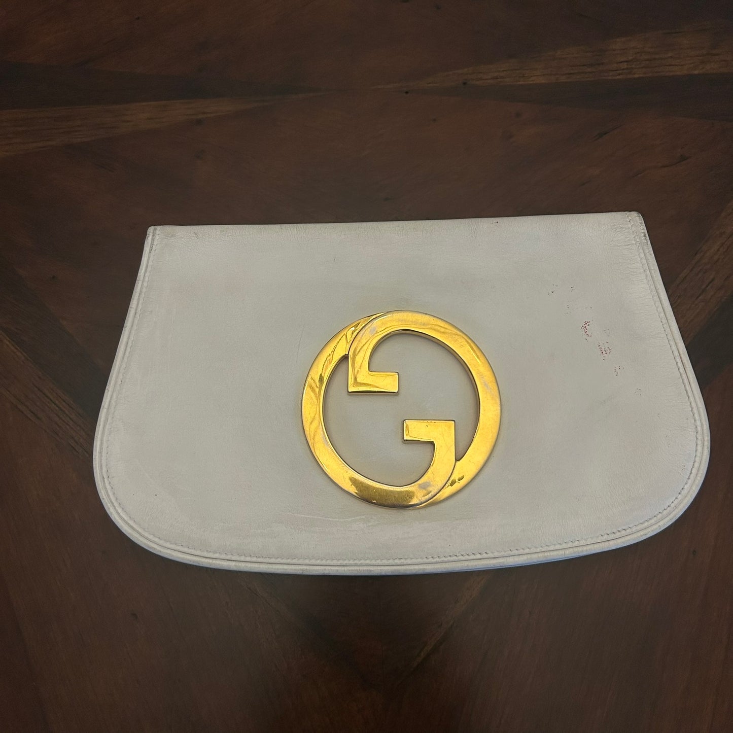 Gucci GG Blondie Leather Flap Clutch