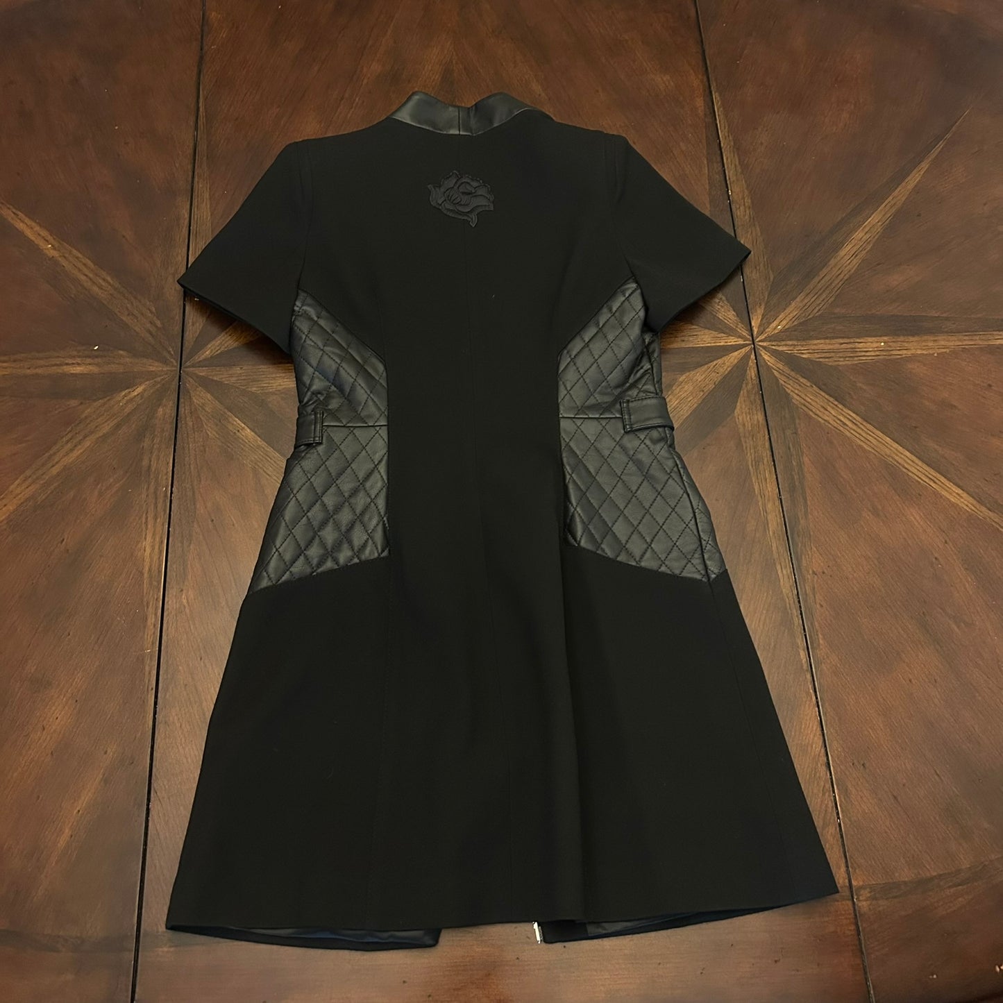 Karen Millen Black Dress with Rose Appliqués