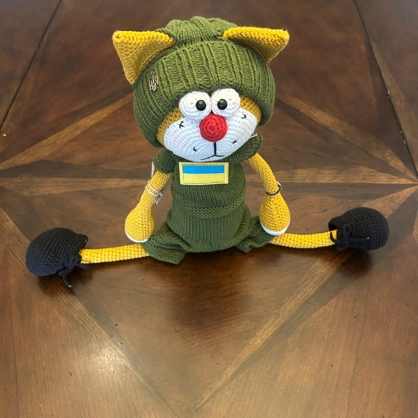 Handmade Knitted Cat by Ukrainian Female NGO