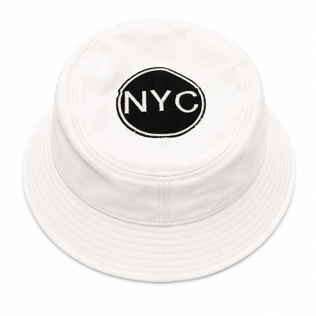 Steve Madden Beige Bucket Hat with NYC Patch