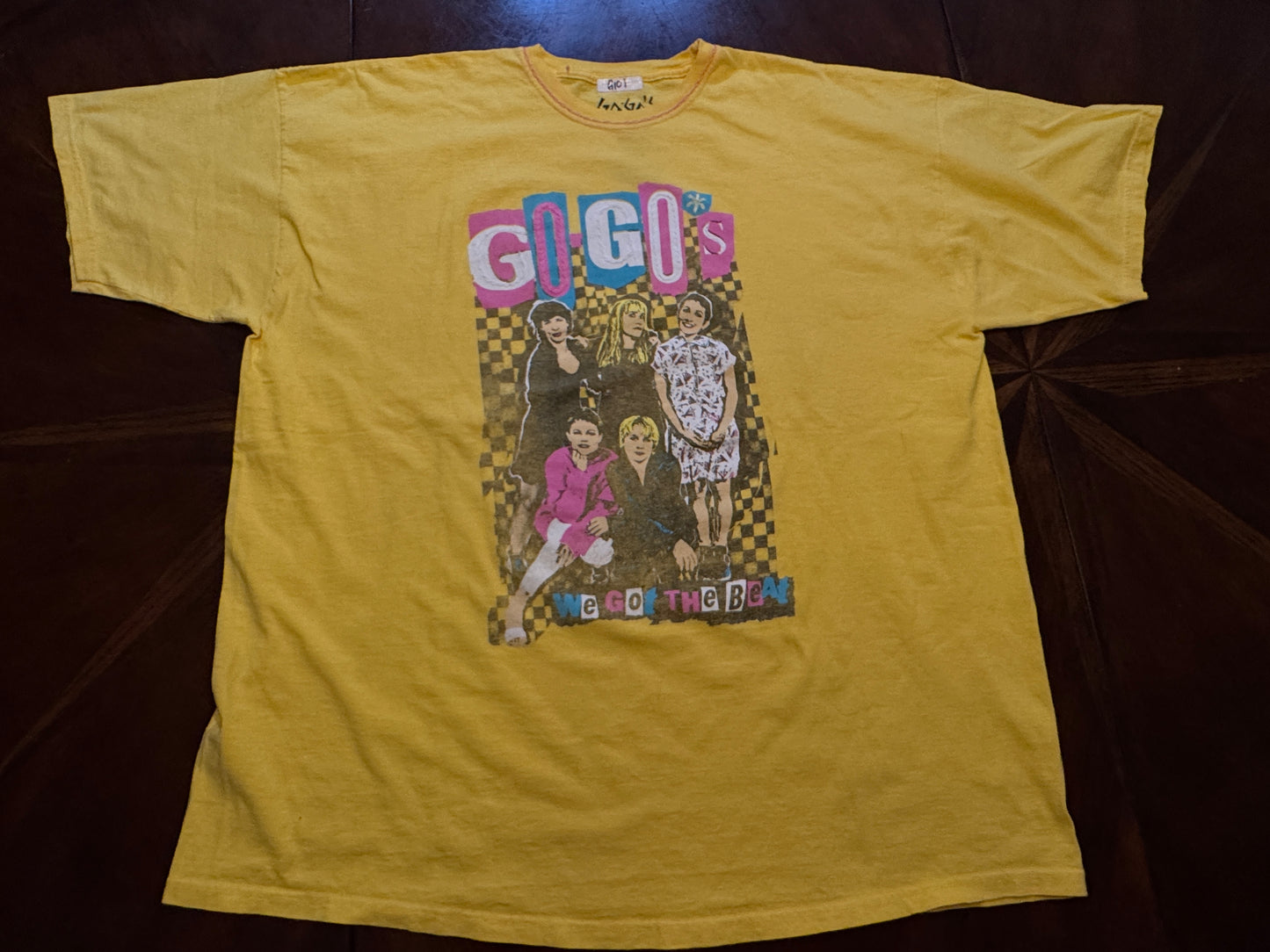 Go-Go's T-Shirt with Hand Graphic & Neck Embroidery