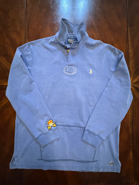 Polo by Ralph Lauren Blue Trapper Lake Rugby with Vintage Patch