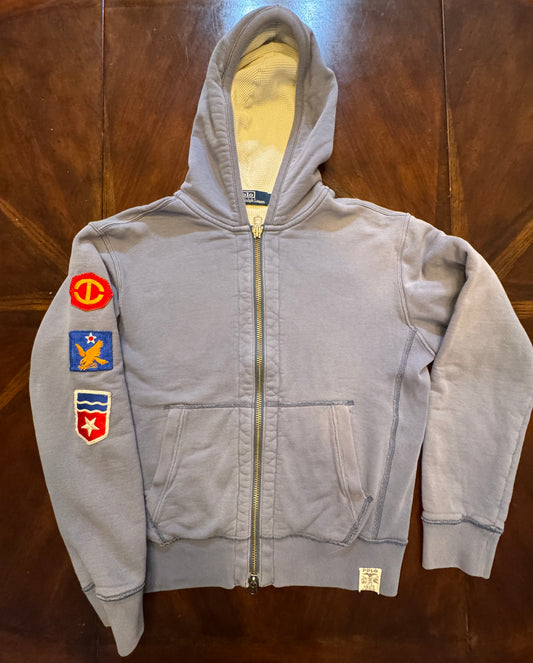 Polo by Ralph Lauren Zip-Front Hoodie with Vintage Patches