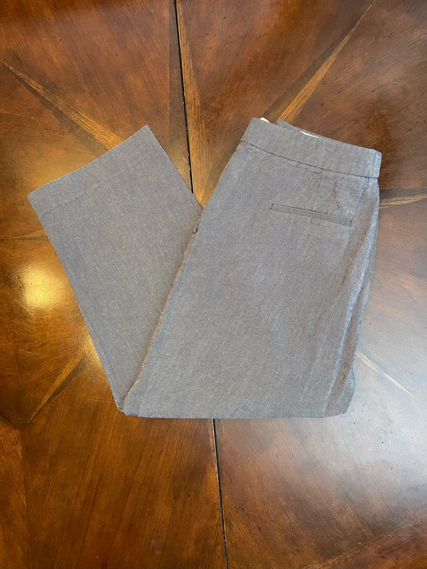 J. Crew Chambray Cropped Flat Front Pant