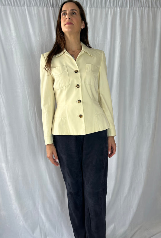 Carlisle Suede Flat Front Pant