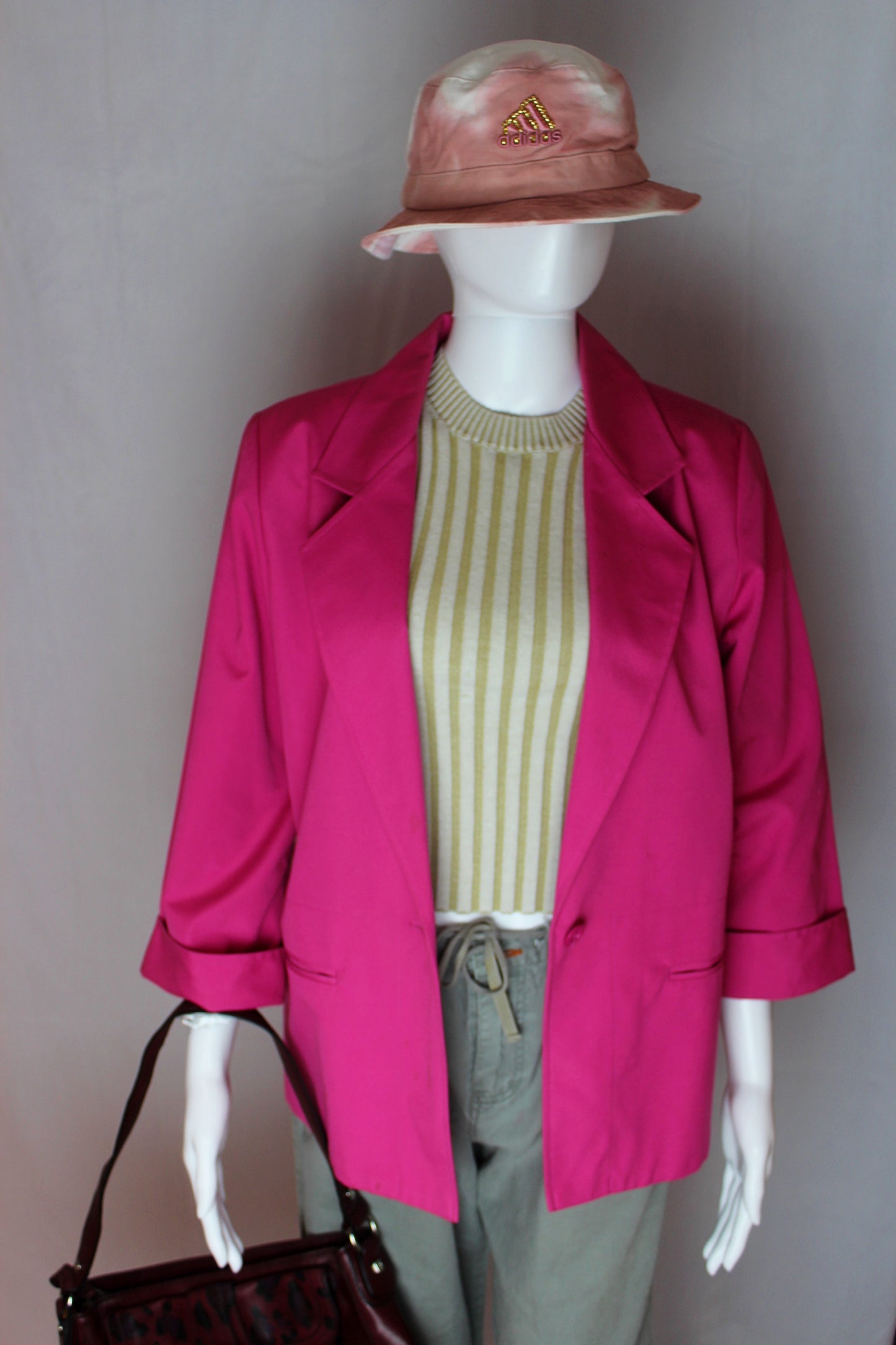 Koret Petite Hot Pink Blazer with Pearl Trims