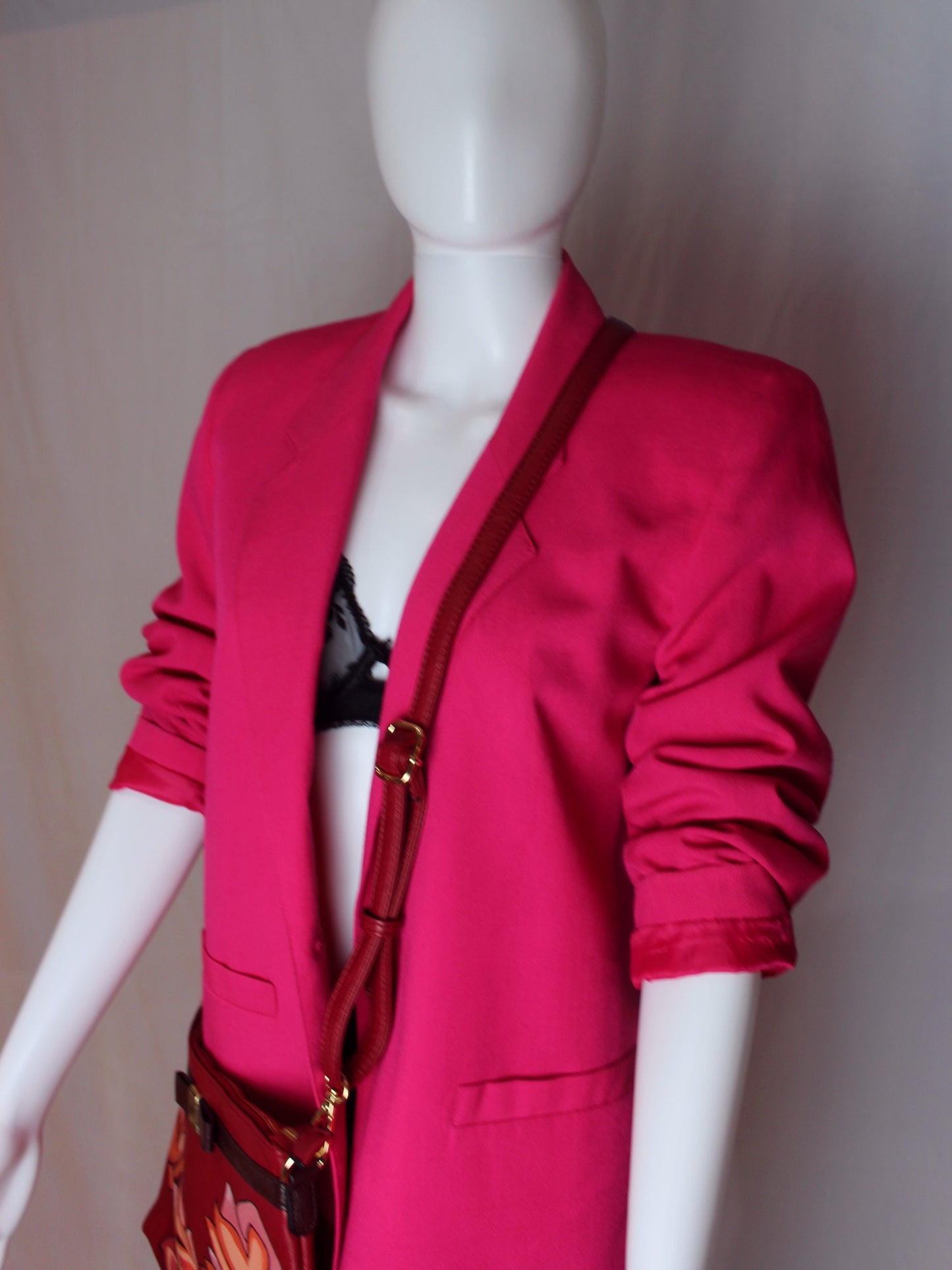 Haberdashery Petite Hot Pink Blazer with Snake Appliqué & Trims