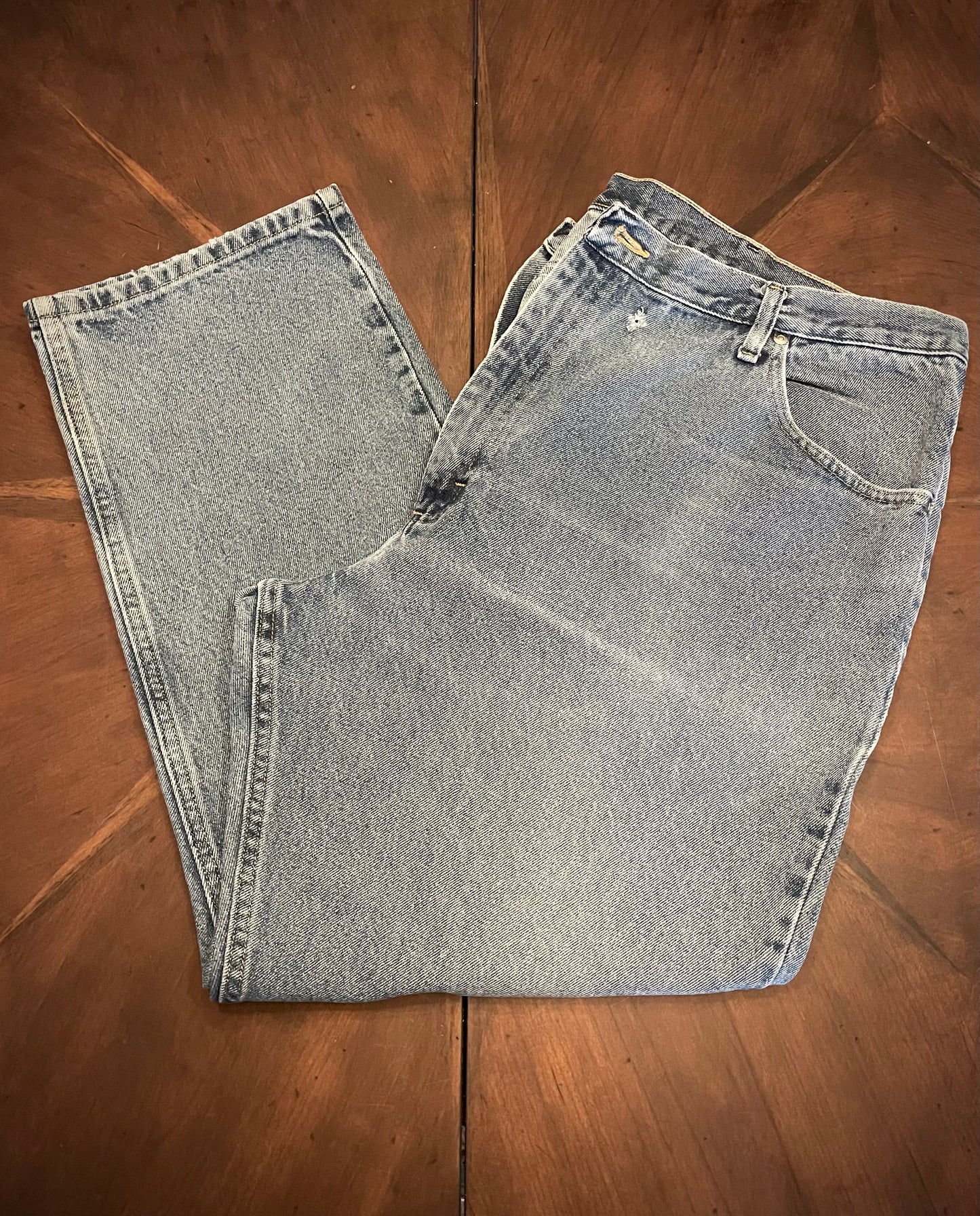 Wrangler 5 pkt Relaxed Bootcut High-waisted Blue Jean