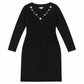 Calvin Klein Sweater Knit Dress with Bedazzled Collar