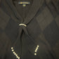 Brooks Brothers Short Sleeve Shawl Neck Sweater with Added Pearl Details