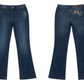 DKNY Floral Hand-Embroidered Bootcut Blue Jeans