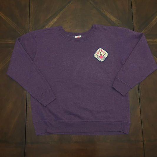 Hanes Crew Sweatshirt with Vintage Bowling Patch