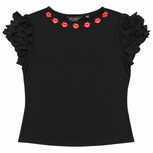 Ted Baker Black Shirt with Lips