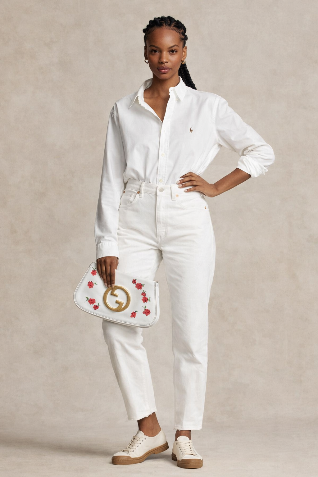 Gucci GG Blondie Leather Flap Clutch