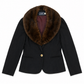 Haberdashery Collection Petite Jacket with Added Fur Collar