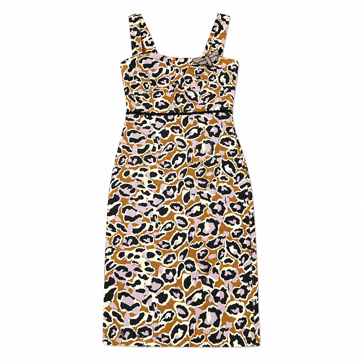 J.Crew Animal Print Dress with Butterfly Patch