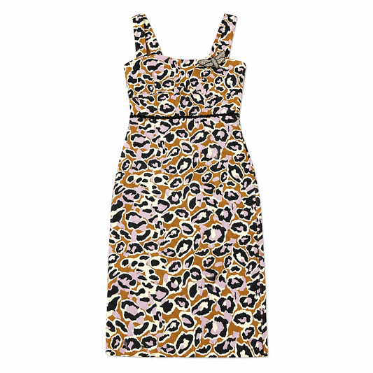 J.Crew Animal Print Dress with Butterfly Patch