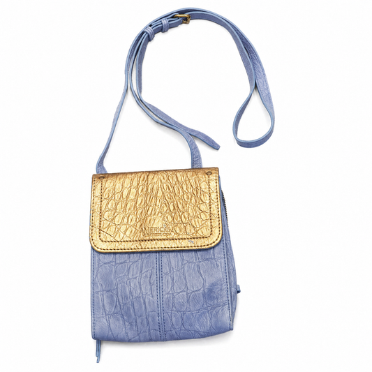 American Leather Co. Two-Tone Minibag with Handpainted Flap