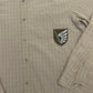 Calvin Klein Grey Button-Front Shirt with Vintage Patch