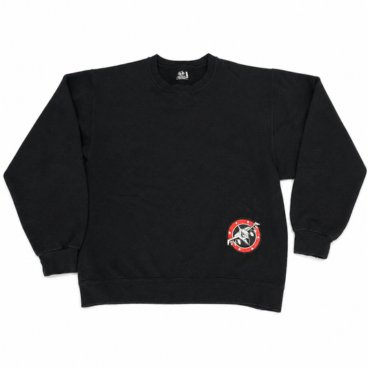 Black Crewneck Sweater with Ukraine Military Patch