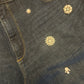 DL1961 Hi-Rise Curvy Bedazzled Straight-Leg Blue Jeans